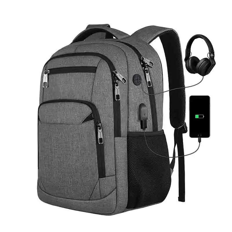 Erkek ve kadın sırt çantaları gençler ortaokul öğrencileri okul çantaları 15.6 inç dizüstü seyahat çantası USB ile bilgisayar çantası