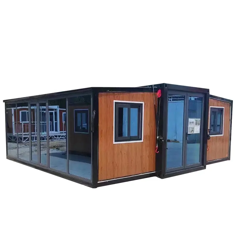 Einfach zusammenbauendes modulares haus mit schlafzimmern wohnzimmer, bad, vorgefertigte erweiterbare containerhäuser