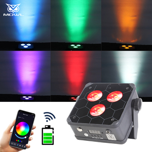 3x18W rgbaw 6in1ยูวีขนาดเล็กชุดแบตเตอรี่ไร้สาย DMX LED PAR uplight WASH Light สำหรับดิสโก้ KTV งานแต่งงานปาร์ตี้บาร์ดีเจ - Product Image 2