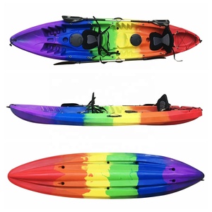 Vicking 12.3ft Tandem Kayak aile Sit-On-Top 2-3 kişi balıkçılık kayık rotohdpe LLDPE Hull ile HDPE Kayak kullanımı nehirler için - Product Image 1