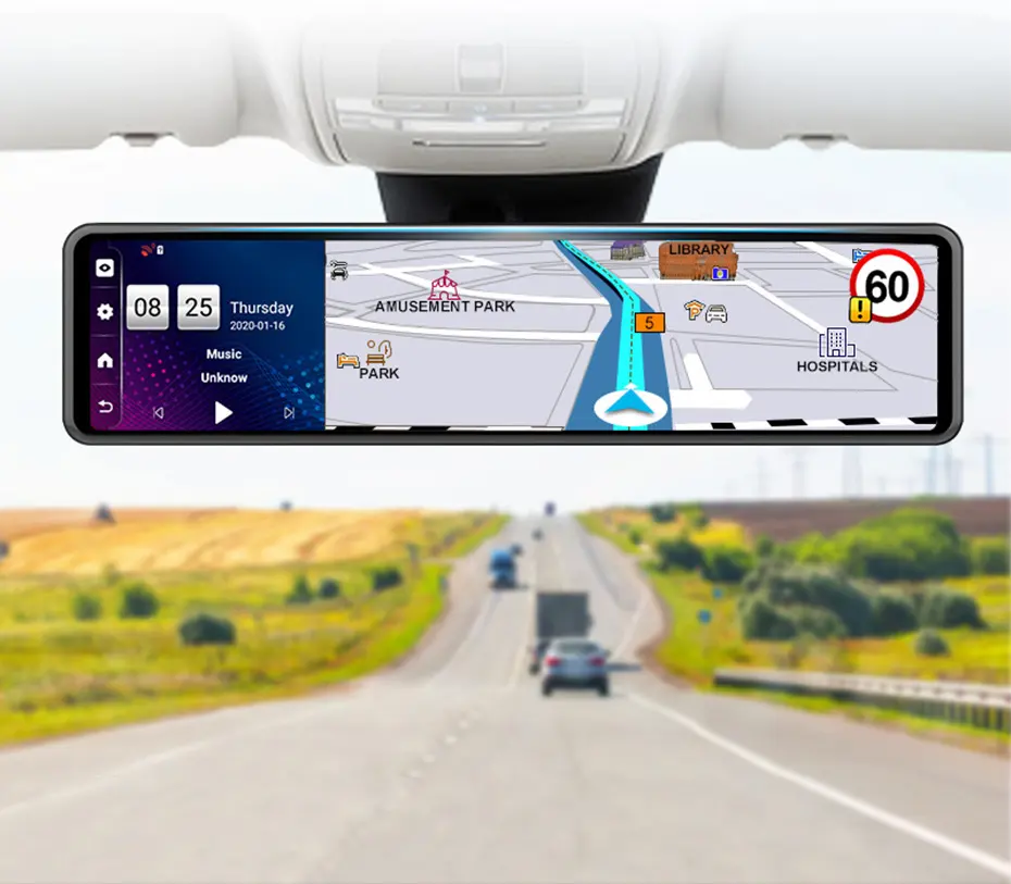 ภาษาอังกฤษรัสเซีย Voice 4G Adas Android Car Video Recorder Hd 1080P กระจกกล้อง GPS กล้อง DVR