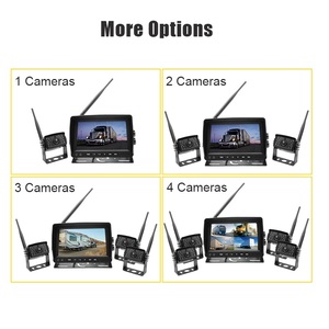 Factory Wireless Car <strong>Reverse</strong> Aid Truck Rear Back Side View Rearview Security Camera <strong>System</strong> 1 2 3 4 Camera with Monitor Display - Product Image 6