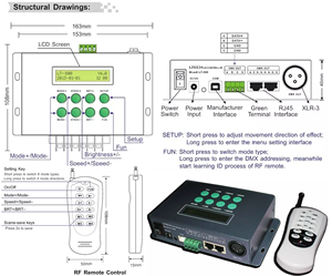La migliore Vendita DMX Controller LT-800 Con RF Remote Manuale DMX512 Controller per RGB Luce - Product Image 5