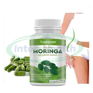 Ausreson Органический Лучший Экстракт листьев Моринги, добавка, оптовая продажа, метаболизм, иммунная поддержка, капсулы моринга - Product Image 1