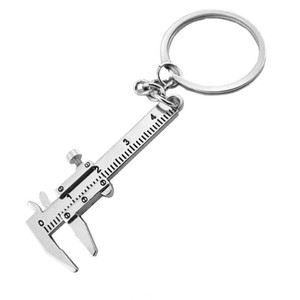Creative Zinc Alloy Cute Mini Vernier Caliper Keychain Wholesale Measuring Tool <strong>Key</strong> Chains - Product Image 1