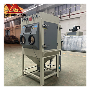 YA-9070 Manual Sand <strong>Blasting</strong> Cabinet <strong>Small</strong> Size Dust-free Sandblasting Machine Rust Removal with Sand