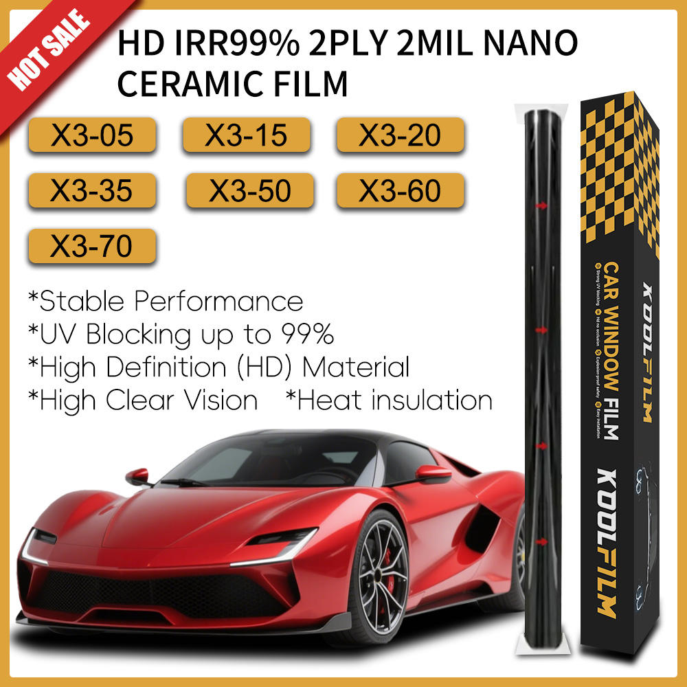 Film nano-céramique HD IRR99% 2 épaisseurs 2 mil