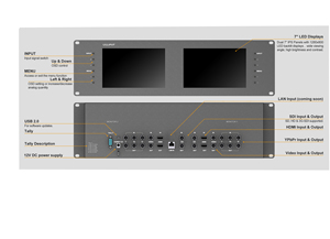 Lilliput Dual 3G SDI for HDMI <strong>Input</strong> out 7 Inch Screen Rackmount <strong>Monitor</strong> for Broadcasting Applications 3RU Size - Product Image 5
