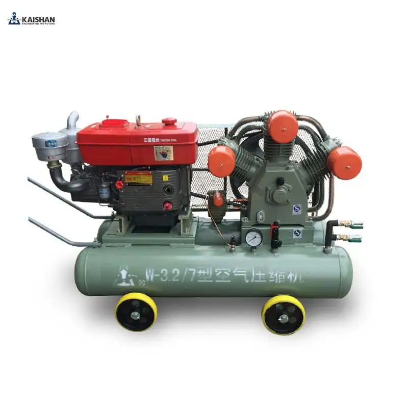 Compressore d'aria diesel industriale del W-3.5/5 di estrazione mineraria portatile del compressore d'aria del pistone per il trapano da roccia