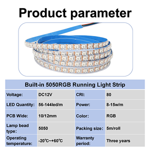 Kesme noktası devam etti 12V dahili piksel LED şerit 5050 RGB çalışan led şerit ışıkları ticari atmosfer aydınlatma için - Product Image 4