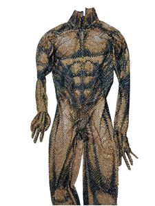 フルラインストーン見事なドラッグクイーンジャンプスーツグローブ付き男性ドラッグクイーンコスチュームファンタジーパフォーマンスステージウェアダンサー衣装