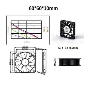 厂家批发6010 60毫米60 * 10毫米5V 12V 24v塑料叶轮高品质轴流冷却风扇