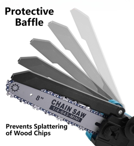 Powerful Wood Cutter Machine 8inch Outdoor Portable Electric Cordless and Brushless Chainsaws Handheld Tree Cutting Chain <strong>Saws</strong> - Product Image 4
