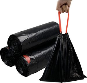 Customized Eco friendly LDPE HDPE biodegradable Draw <strong>String</strong> Kitchen Trash Garbage Bags <strong>in</strong> <strong>roll</strong> with Tie