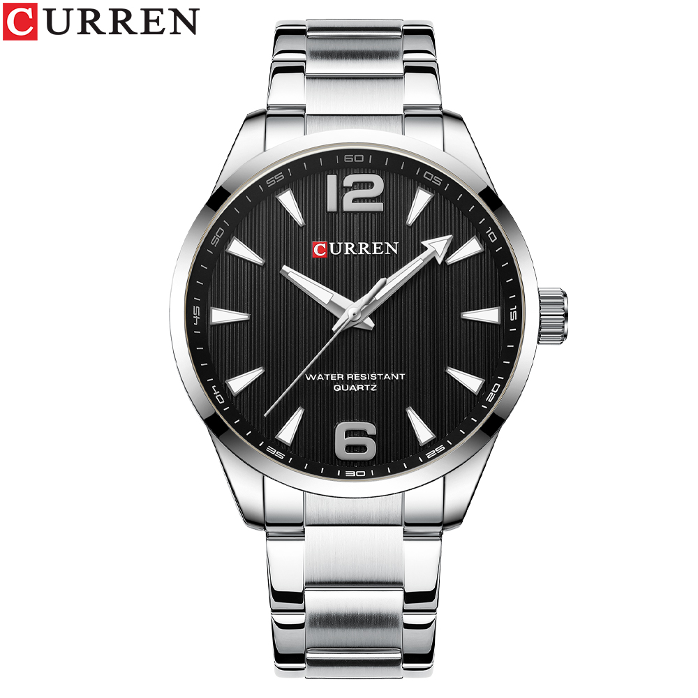4 black dial silver strap