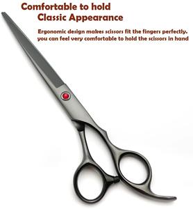 Profissional 7 "Pet Grooming <span class=keywords><strong>Scissors</strong></span> 4-Piece Set-Aço Inoxidável Curvo/Straight/Thinning Tesouras para Dog Cat Aparar o cabelo - Product Image 5