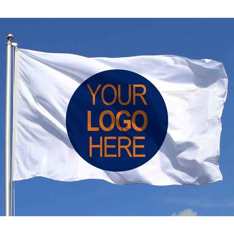 Fabricante de banderas personalizadas deportivas personalizadas 3x5ft Impresión personalizada Bandera de seda 4x6 Logo
