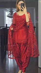 Ağır Plazo kurti set 3 adet kurta plazo set uzun kurtis hindistan'da kadınlar için etnik hint geleneksel giyim bayan ve kızlar için - Product Image 5