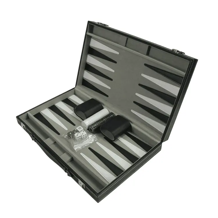 PU Backgammon Set Reise tragbare Leder Box Backgammon Kinder und Erwachsene Backgammon Spiele