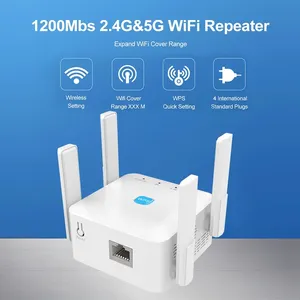 1200Mbps 5Ghz ไร้สาย WiFi Repeater 2.4G 5GHz Wifi เครื่องขยายสัญญาณ Extender เราเตอร์เครือข่าย Wlan WiFi Repetidor - Product Image 4