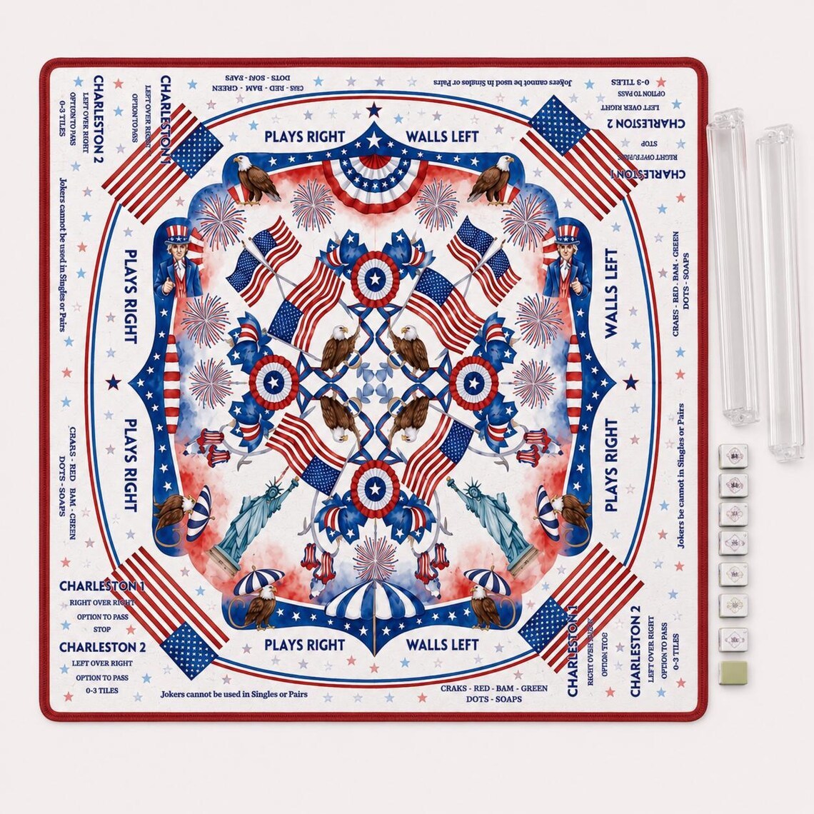 Red White Navy Mandala