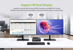 Lüfter loser dünner Kompakt computer J6412 CPU Mini-PC Quad Core Win 11 Embedded PC mit 2xHD - Product Image 5