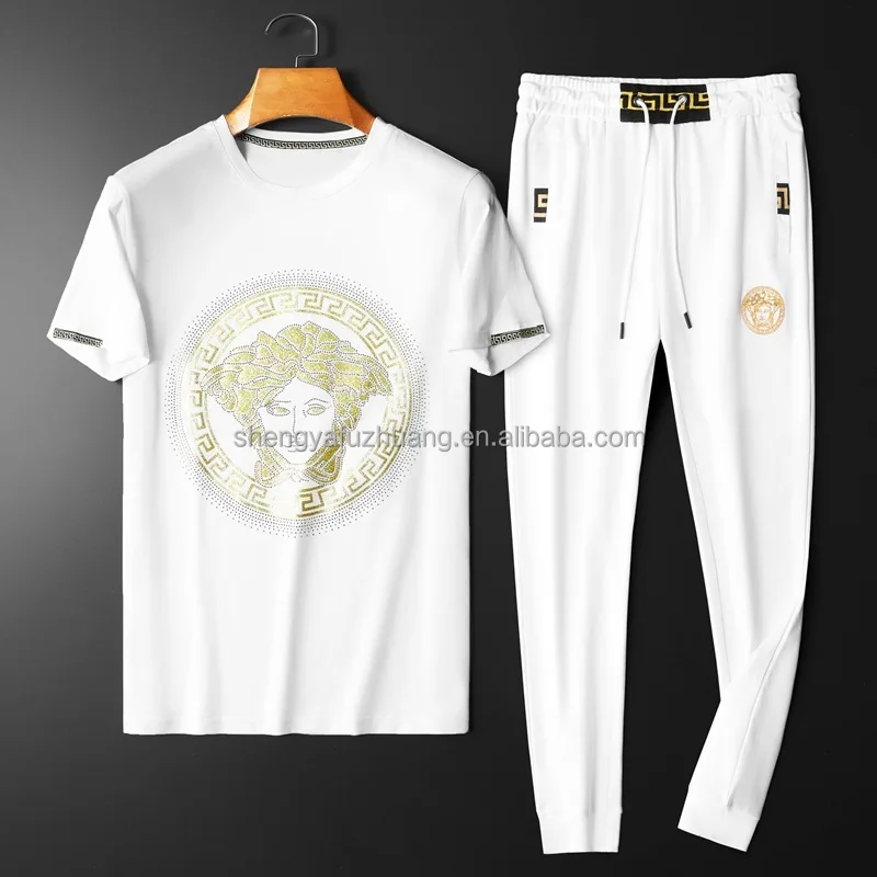 2022 Men's T-shirt Set Latest T-shirt Pants Set Factory Direct Sale