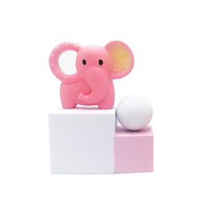 Bán buôn New bé bộ quà tặng cao su tự nhiên <span class=keywords><strong>Teether</strong></span> Elephant Shower đồ chơi cho trẻ sơ sinh - Product Image 6