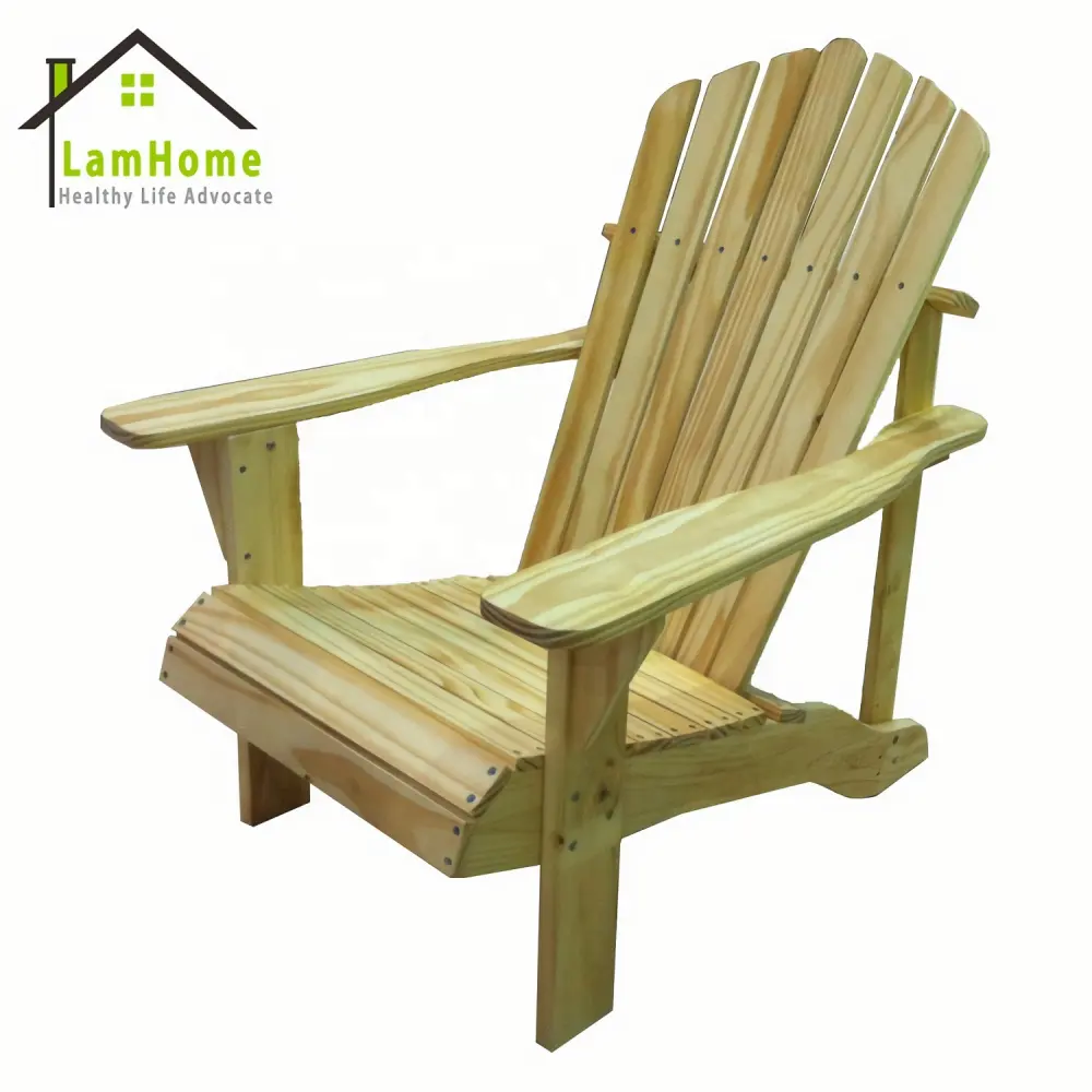 Silla de salón de playa plegable de madera maciza resistente profesional silla Adirondack de madera de plástico