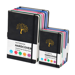 Eco Friendly Customized Colorful PU Leather Hardcover Lined Embossed Logo Writing A5 Journal <strong>Notebook</strong> <strong>with</strong> <strong>Elastic</strong> Band - Product Image 4