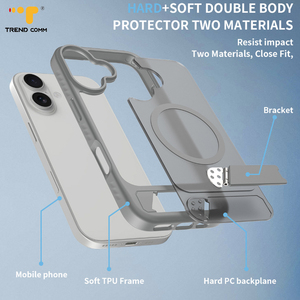 IPhone 17 için siyah lüks telefon kılıfı darbeye doğa sahne kamera koruyucu koruyucu kabuk kapak iPhone Pro modeli - Product Image 3