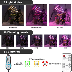 Hot Tripod 5 Tube Full Spectrum Remote Controller Red Blue <strong>White</strong> Timer 4/8/12hour Dimmable <strong>80W</strong> <strong>Led</strong> Grow Light for Big Plant - Product Image 4
