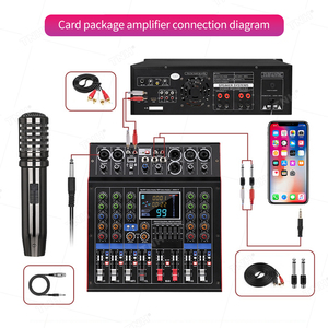 TNH Mezclador de Audio de 6 Canales, Entrada de Grabación de PC, USB, BT, 99 Efectos DSP, Fuente de Alimentación de 48V, 4 Entradas Mono, 2 Estéreo, 1 Unidad, 2 Unidades - Product Image 6