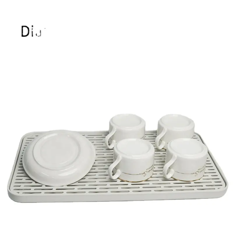 Alfombrillas absorbentes de agua de piedra para secado de platos para mostrador de cocina, almohadilla antideslizante para bandeja de fregadero para botellas de platos, organizador de tazas