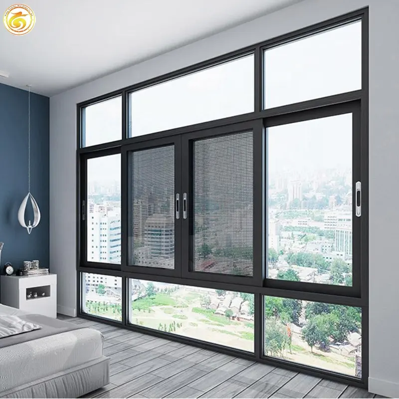 6063-T5 aluminium sliding window residential building slide doors and windows