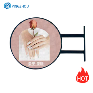 Reklam ekranları için Mini dairesel <span class=keywords><strong>LED</strong></span> işaretleri ile açık WIFI kontrollü çift taraflı 600mm X 600mm <span class=keywords><strong>LED</strong></span> ekran - Product Image 5