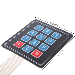 3X4 12 键矩阵阵列膜开关键盘 - Product Image 6