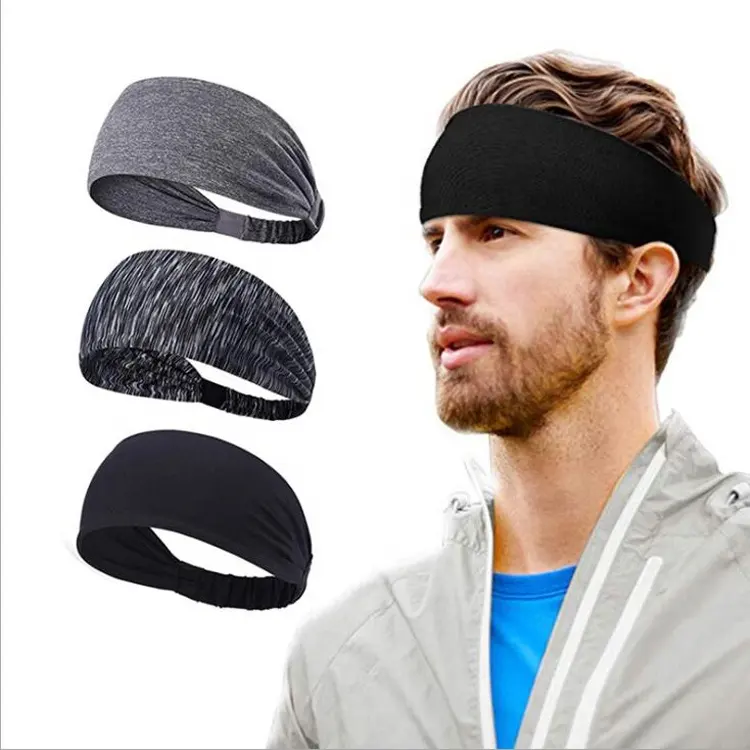 Fascia per capelli elastico Logo personalizzato esercizio fascia per capelli fascia per capelli Unisex palestra allenamento Sport per uomo Fitness Athletic Sweat Headband