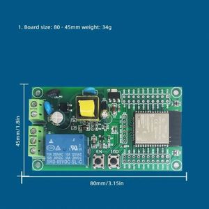 ESP32 Single Relay Development Board AC90-250V ESP32 Development Board E/A-Port UART-Programm Download Port 4M Byte Flash - Product Image 5