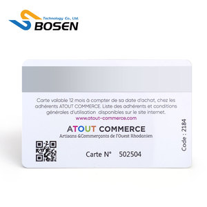 Tarjeta de regalo de PVC impresa personalizada Tarjetas de membresía de plástico de rayas magnéticas con código QR - Product Image 4
