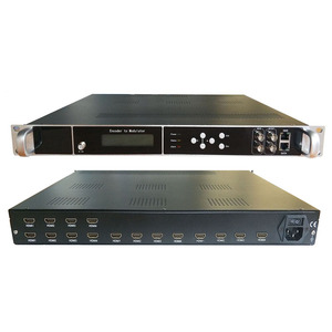 Hochwertiges digitales Fernsehsystem RF-MODULATOR 16 HD bis 8 Träger DVB-C DVB-T ISDBT ATSC HD Encoder Modulator - Product Image 1