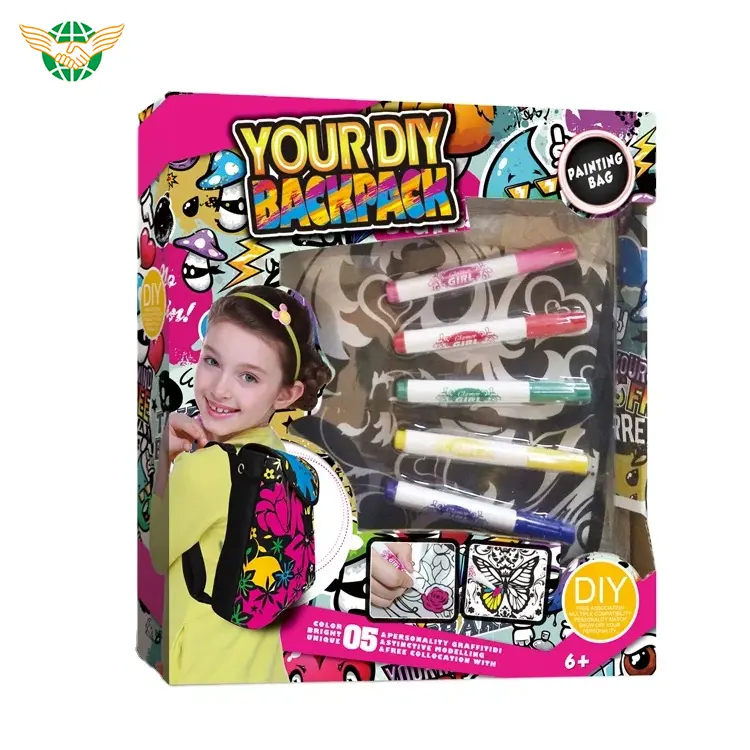 IY-mochila de juguete diy para chica, kit para hacer bolsos