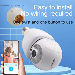 Icsee App lampadina fotocamera con scheda di memoria 1920*1080 sensore di movimento telecamera di sicurezza Full HD visione notturna 360 occhi fotocamera - Product Image 6
