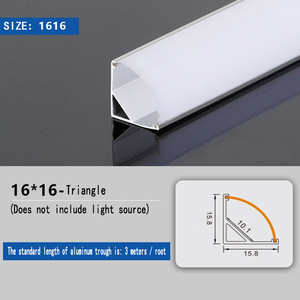 Square and Triangular Embedded Aluminum Alloy Lamp Trough Without Light Source <strong>Led</strong> Light Flexible Tube - Product Image 3
