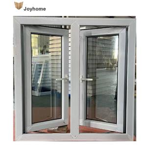 カスタマイズ可能な二重グレーズスイングUPVCプロファイルウィンドウ中国大手マンション用モダンデザイン - Product Image 3