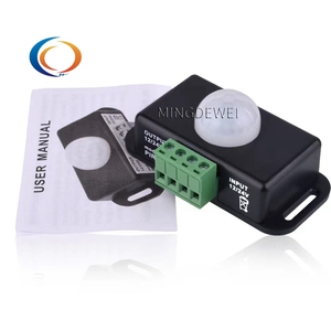 DC 12V 24V 8A Ajuste automático PIR Sensor de movimiento Interruptor IR Detector infrarrojo Módulo de interruptor de luz para lámpara de tira de luz LED - Product Image 1