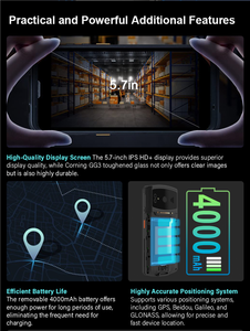Android Handheld PDA QR Código de barras Escáner de código de barras 12 NFC SmartTerminal Industriel Wifi GPS 5,7 pulgadas Nuevo para gestión de almacenes