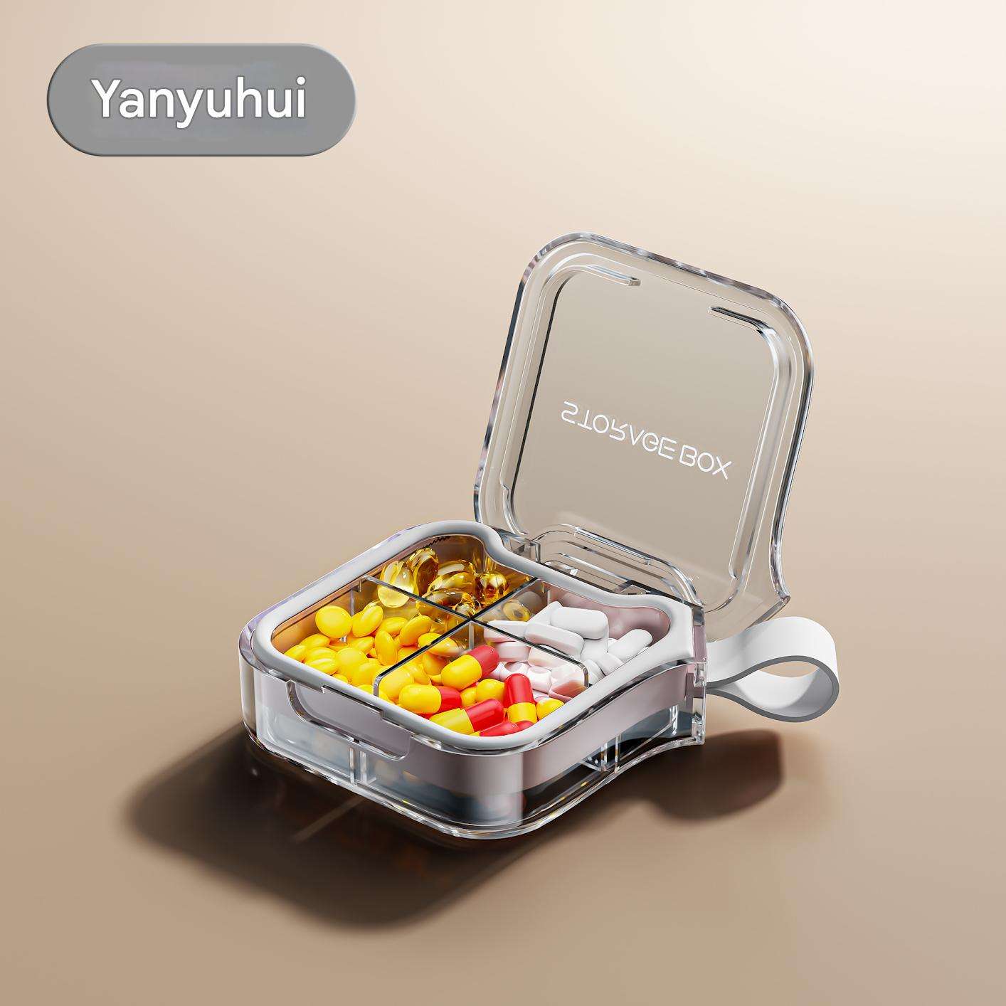 Gris fumée et pluie à quatre panneaux