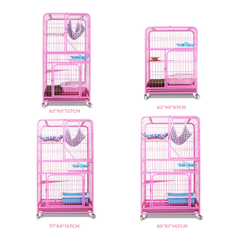 Cage de luxe en fil métallique de haute qualité pour chat Villa pour chat Vente de cages à grande couche pour cage pour animaux de compagnie
