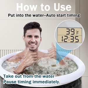 Termómetro de baño de hielo flotante ip67 electrónico pantalla de temporizador tiene tres temperaturas termómetro flotante de baño de hielo tiempo digital - Product Image 2